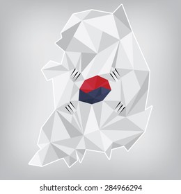 korea low poly map