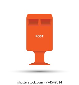 Korea mail box for postage. Vector illustration isolated on white background EPS10