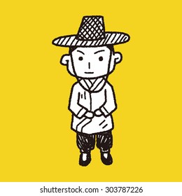 Korea man doodle