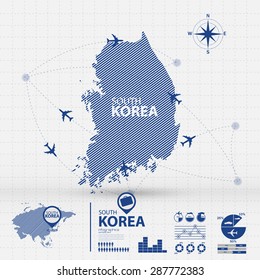 korea map infographic