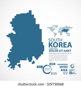 korea map infographic