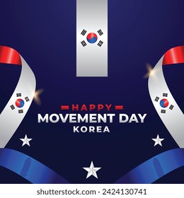Korea Movement day vector design template