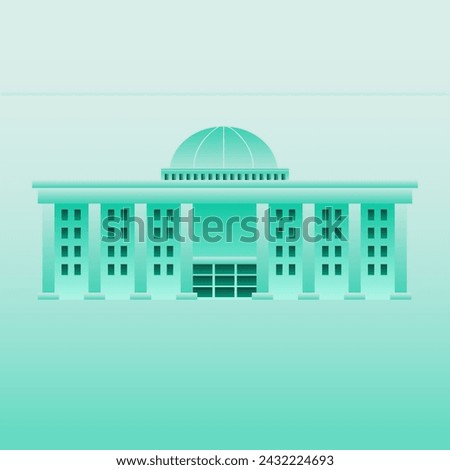 Korea National Assembly building Seoul vector