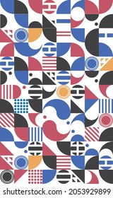 Korea National flag graphic pattern geometric pettern 
