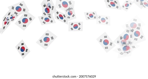 Korea National flag sky background 