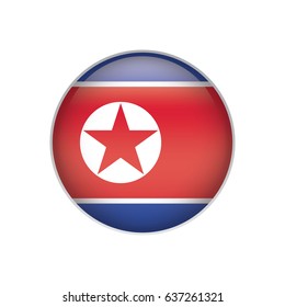 Korea North flag button