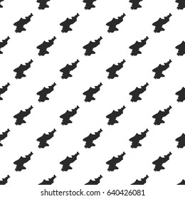 Korea North map seamless pattern, isolated on white background. Vector illustration, easy to edit.