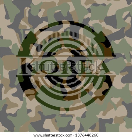 Korea on camo texture