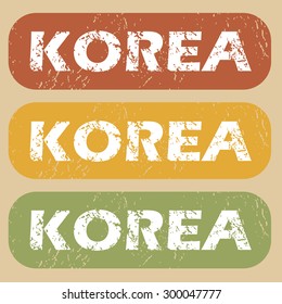Korea on colored background
