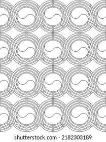 korea Rahmenmuster Design. asiatisches Motiv. abstrakter Hintergrund. Vektorgrafik