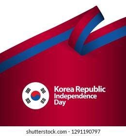 Korea Republic Independence Day Vector Template Design Illustration