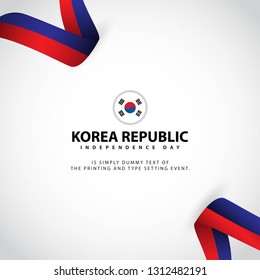 Korea Republic Independence Day Vector Template Design Illustration
