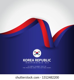 Korea Republic Independence Day Vector Template Design Illustration
