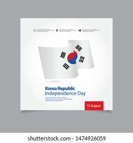 Korea Republic Independence Day Vector Template Design Illustration