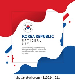 Korea Republic National Day Vector Template Design Illustration
