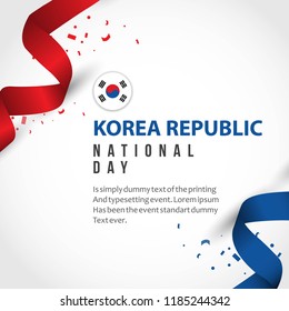 Korea Republic National Day Vector Template Design Illustration