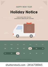 korea seollal holiday delivery notice