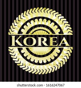 Korea shiny badge. Vector Illustration. Detailed.