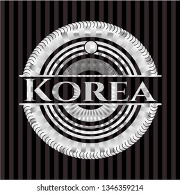 Korea silvery emblem or badge