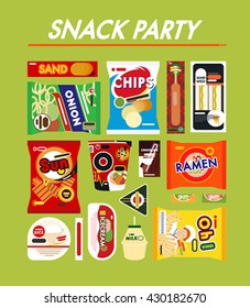 korea snack vector illustration