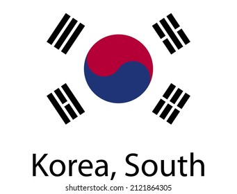 KOREA SOUTH FLAG DESIGN FOR SOCIAL MEDIA AND PRINT MEDIA.