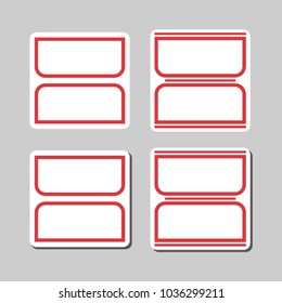 Korea style label paper, vector