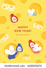 Korea tradition day ,New Year's day, character Vector illustration