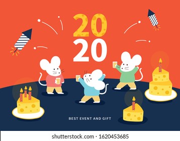 Korea tradition day ,New Year's day, character Vector illustration