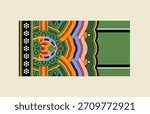 Korea Traditional Dancheong Pattern on Temple Pillar Design
