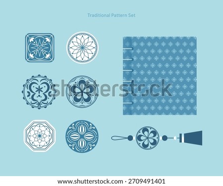 Korea Traditional Pattern Object Set