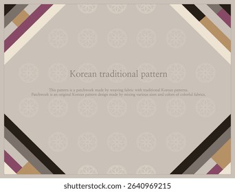 Korea and traditional patterns illustration
