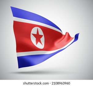 Korea, vector 3d flag isolated on white background