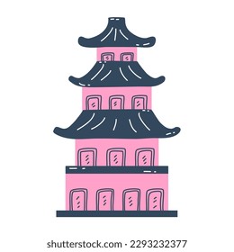 korea world landmark palace illustration