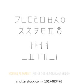 Korean alphabet / Handwritten calligraphy