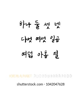 Korean alphabet / Handwritten calligraphy