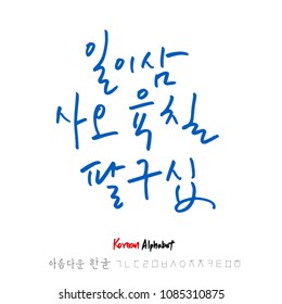 Korean alphabet / Handwritten calligraphy