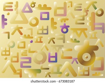 korean alphabet, Korean Hangul Pattern