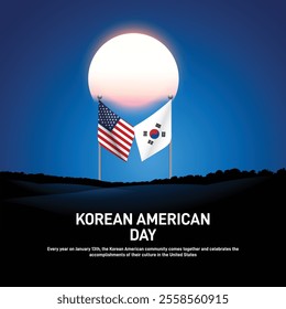 korean american day. korean american day creative banner, poster, social media post, postcard, background, backdrop, greetings card, web banner design etc.