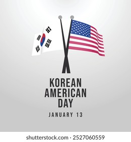 Korean American day vector design template good for celebration usage. Korean American Day design. flat design. eps 10.