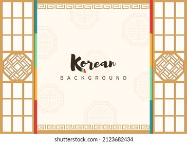 Korean background with traditional patterns