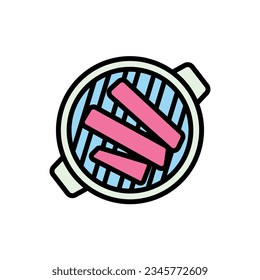 Korean Bbq Icon Vector Illustration