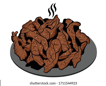 Korean Beef Bulgogi Vector Eps10