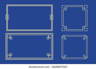 Korean blue frame set – elegant borders