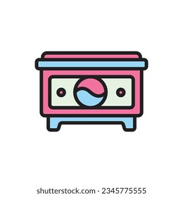 Korean Box Icon Vector Illustration