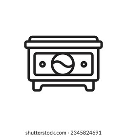 Korean Box Outline Icon Vector Illustration