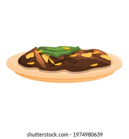 Korean break food icon. Cartoon of Korean break food vector icon for web design isolated on white background