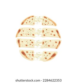 Korean Cheese potato bread illustration logo