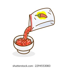 Korean Chili on background vector.
