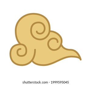 icono del emblema de la figura de la nube coreana