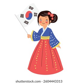 Korean constitution day vector flat illustration on the white background